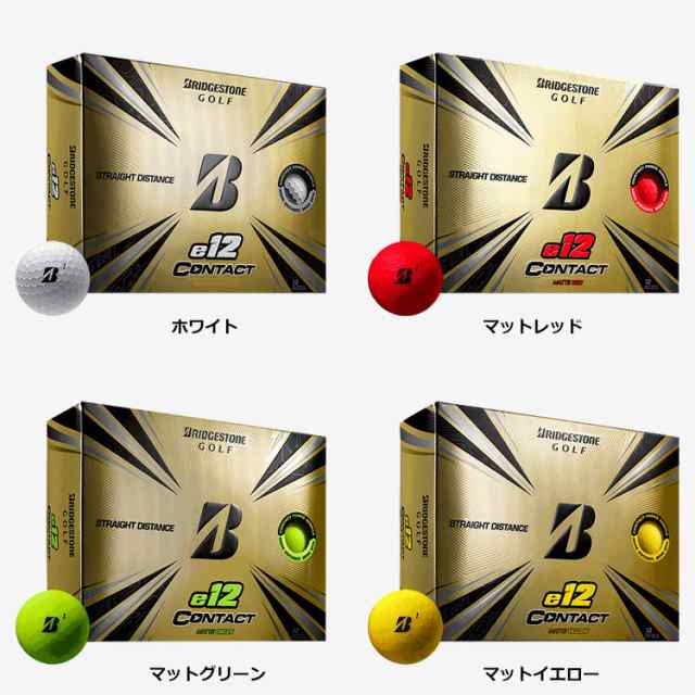 【色: マットイエロー】BRIDGESTONEブリヂストンゴルフボール e12