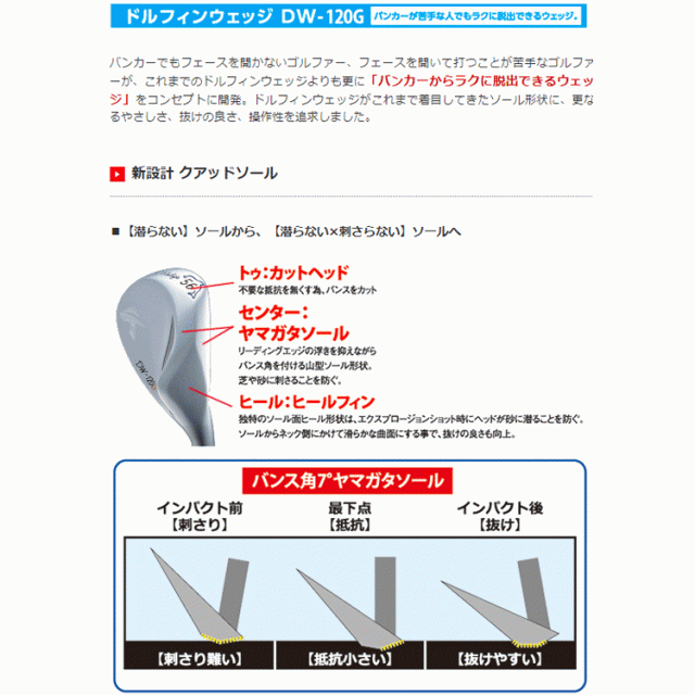 キャスコ ゴルフ ドルフィン ウェッジ セミグースネック DW-120G N.S.PRO 950GH neo スチールシャフト