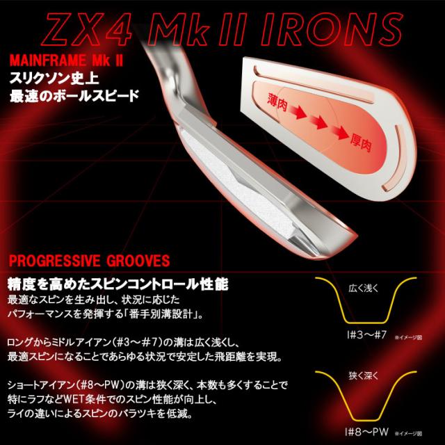 ダンロップ スリクソン ZX4 Mk-II アイアン 単品 スチールシャフト 2023モデル_5