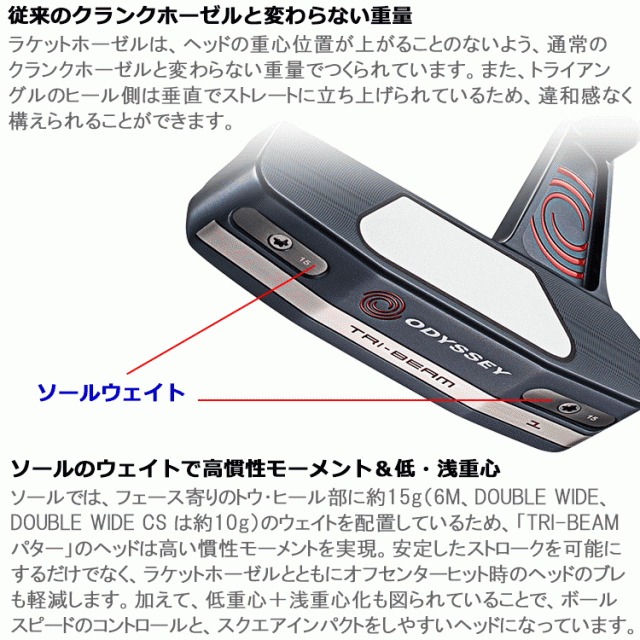 オデッセイ トライビーム パター ストロークラボシャフト TRI-BEAM 2023モデル 日本仕様｜au PAY マーケット