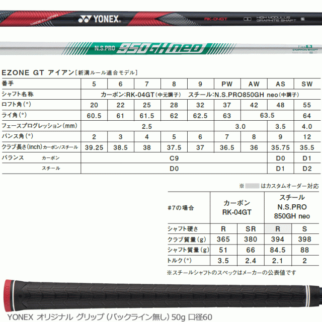 ヨネックス EZONE GT アイアン 4本セット スチール YONEX GOLF イーゾーン 日本製_4