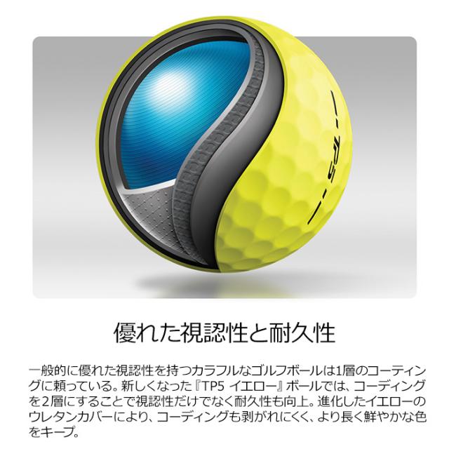 TaylorMade TP5 pix Hi-Vis Yellow 36球入り TP5 pix Yellow Golf Balls | TaylorMade