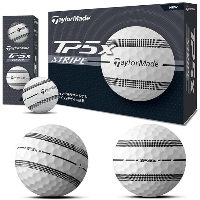 【4ダース48個・未使用・箱付】TP5 STRIPE ストライプ ゴルフボール テーラーメイド ゴルフ New TP5 / TP5x STRIPE ストライプ