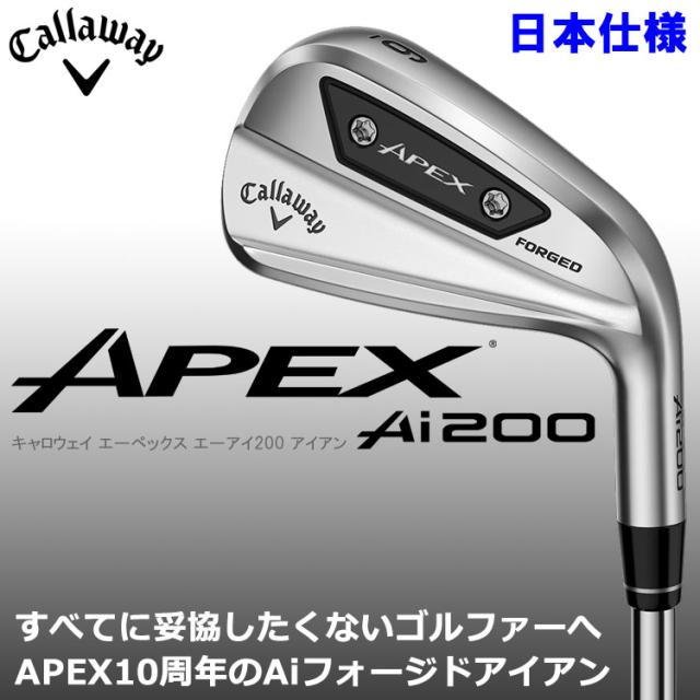 キャロウェイ APEX Ai 200 アイアン 6本セット N.S.PRO スチール 日本仕様 2024モデル