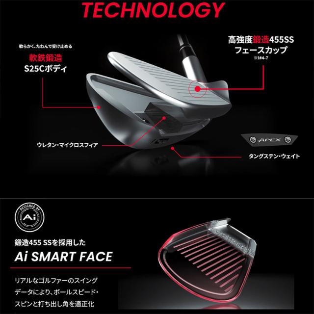 キャロウェイ APEX Ai 200 アイアン 6本セット N.S.PRO スチール 日本仕様 2024モデル