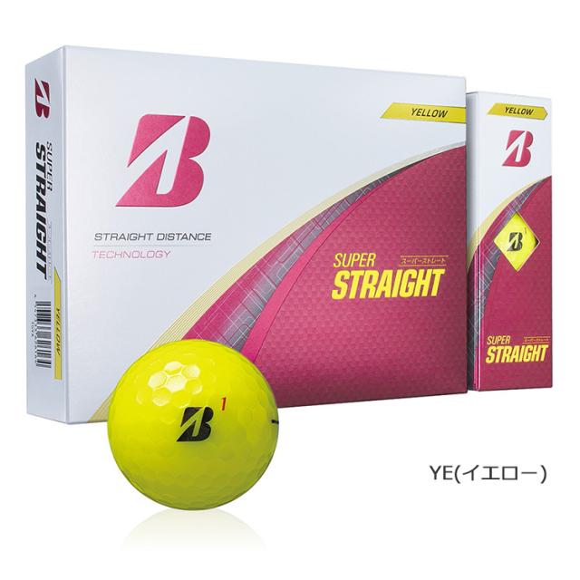 【カラーが選べる 3ダースセット】 ブリヂストンゴルフ SUPER STRAIGHT ゴルフボール 3ダース 36球入り 2025モデル