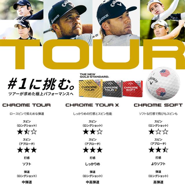 3ダースセット】キャロウェイ クロムソフト USA トゥルートラック