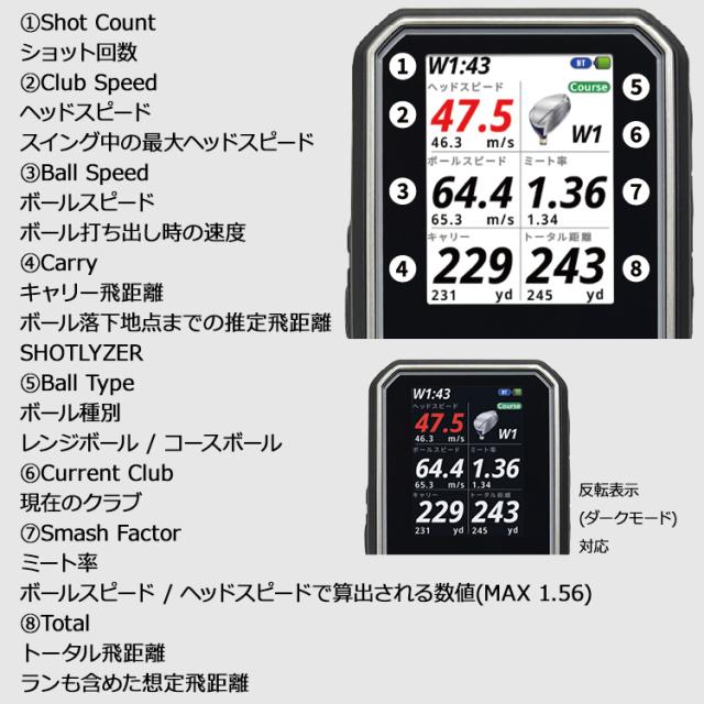 ショットナビ ゴルフ SHOTLYZER ポータブルスイングスピードモニター