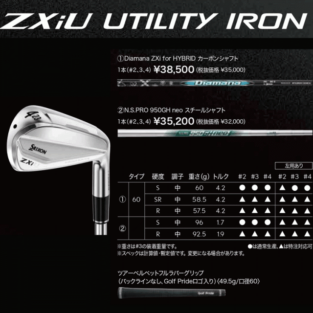 ダンロップ スリクソン ZXi U ユーティリティ N.S.PRO 950GH NEO スチール 2024モデル