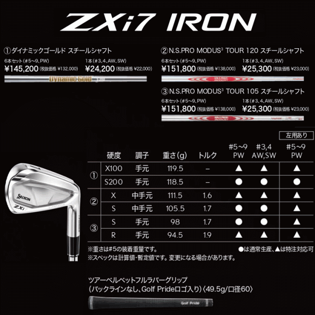 ダンロップ スリクソン ZXi7 アイアン 単品 N.S.PRO MODUS3 TOUR スチール 2024モデル