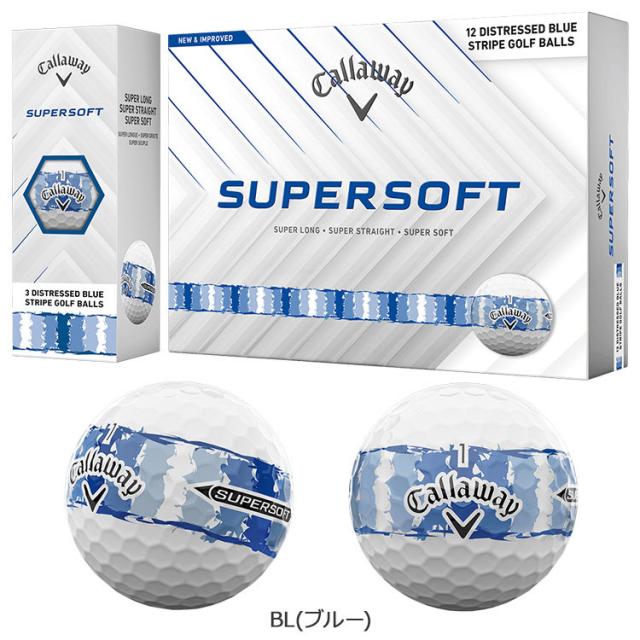 【3ダースセット】キャロウェイ SUPERSOFT DISTRESSED STRIPE ゴルフボール 3ダース 36球入り 日本正規品 2026モデル