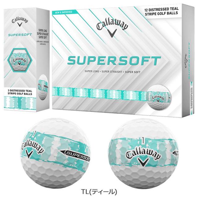 【3ダースセット】キャロウェイ SUPERSOFT DISTRESSED STRIPE ゴルフボール 3ダース 36球入り 日本正規品 2026モデル