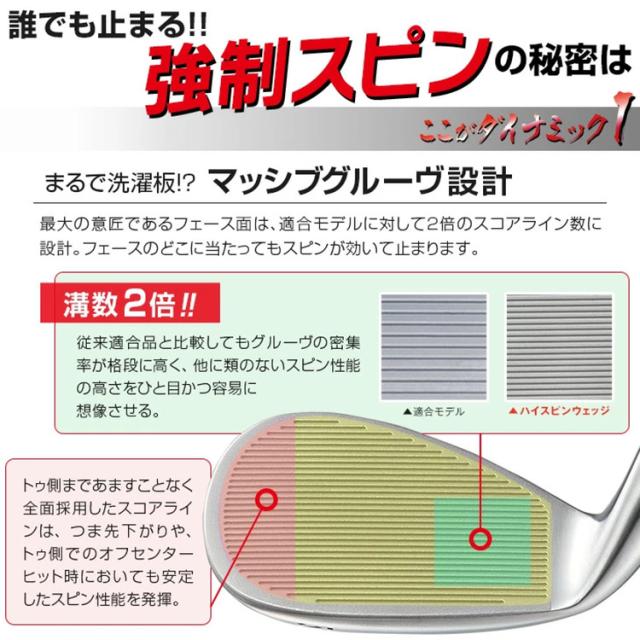 【2本セット】ダイナゴルフ ダイナミクスハイスピン ウェッジ レフティ 標準カーボンシャフト_3
