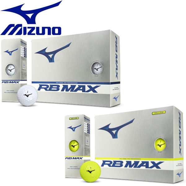 ミズノ ゴルフ RB MAX ゴルフボール 1ダース(12球入り) ホワイト イエロー 5NJBT733の通販は 5,300円