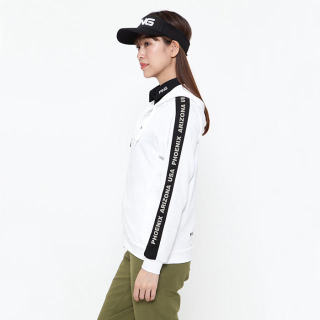 ピン（PING）（レディース）ゴルフウェア Arizona maze柄防風裏付きクルーネックニットプルオーバー 622-3270004 PING ピン 1959 arizona ゴルフパンツ golf ピン PN 冷感プルオーバー