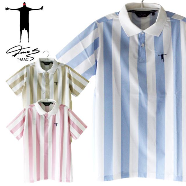 T-MAC ティーマック ゴルフ 昇華転写エアメッシュ ポロシャツ メンズ