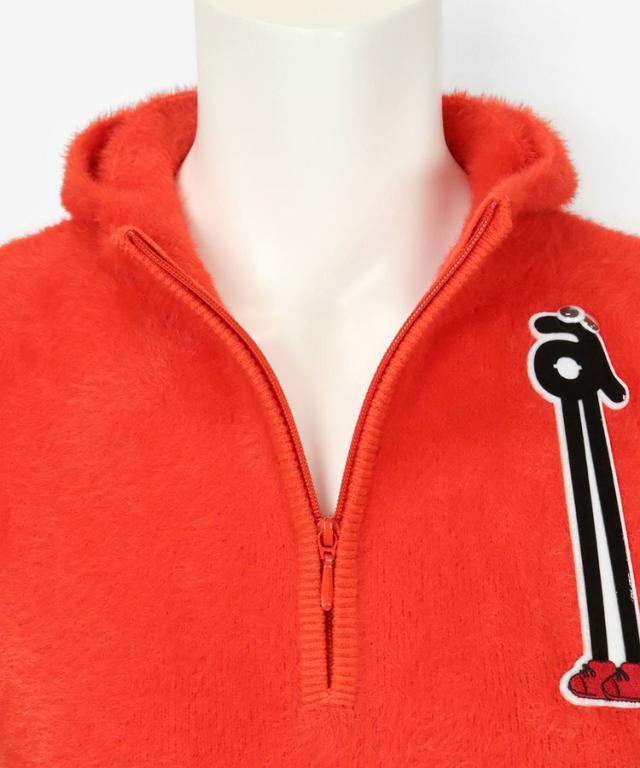 アルチビオ 秋冬 ゴルフ フード付きハーフジップニットベスト