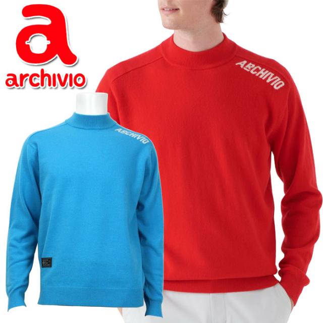 アルチビオ 秋冬 ゴルフ カシミヤ100％肩ロゴニット 長袖 メンズ A428102