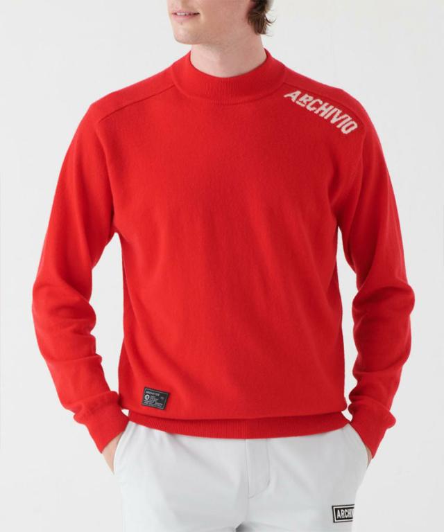 アルチビオ 秋冬 ゴルフ カシミヤ100％肩ロゴニット 長袖 メンズ A428102