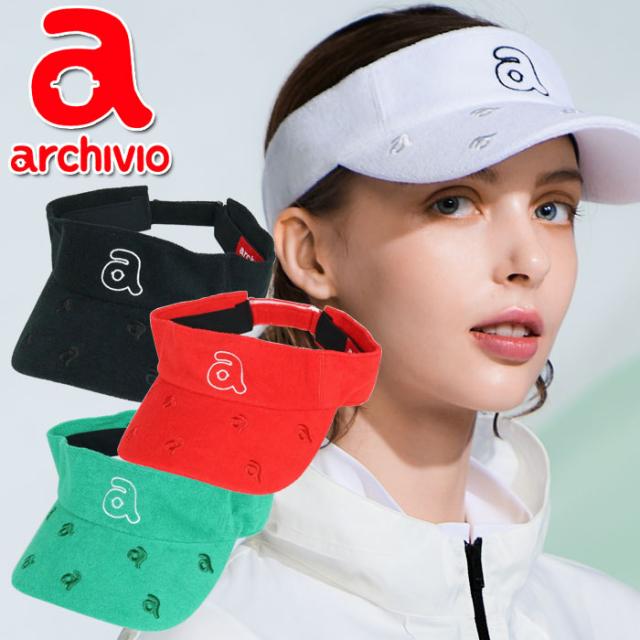 アルチビオ 春夏 ゴルフ 刺繍パイル地サンバイザー レディース A450308