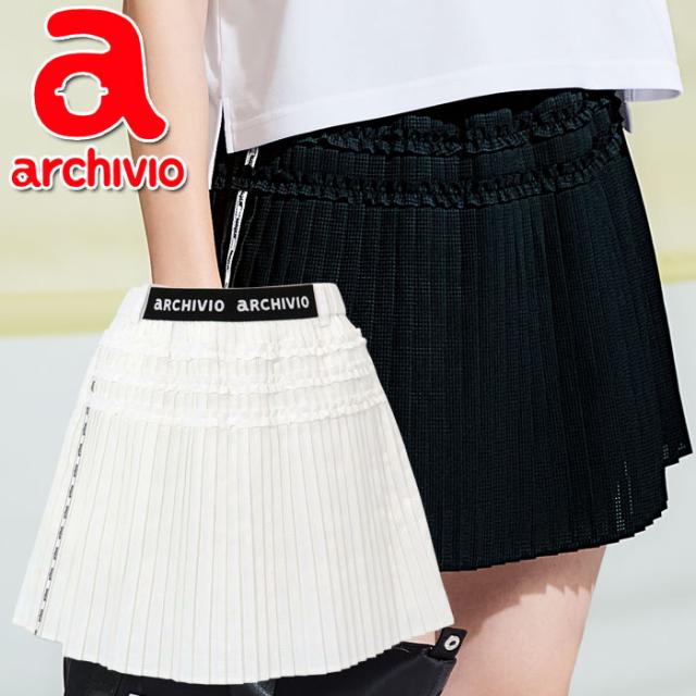アルチビオ 春夏 ゴルフ ミニプリーツ撥水通気スカート レディース A456604