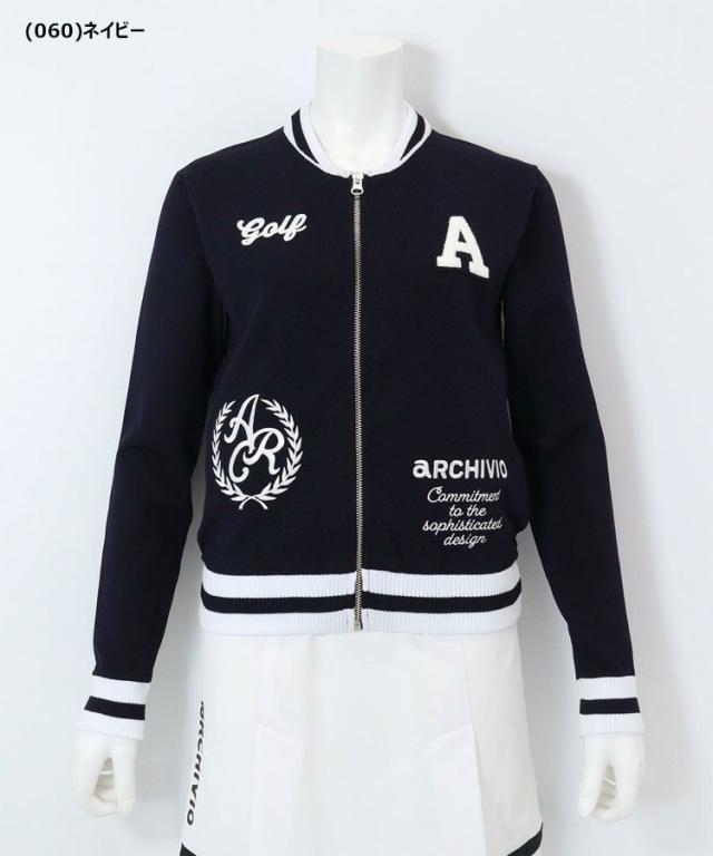 アルチビオ 春夏 ゴルフ 刺繍ニットジップブルゾン ジャケット フルジップ レディース A458216 アルチビオ 春夏 ゴルフ 刺繍ニットジップブルゾン ジャケット