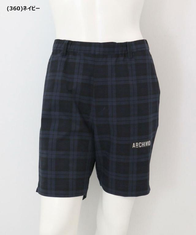 アルチビオ 春夏 ゴルフ チェック柄撥水冷感ショートパンツ ハーフパンツ メンズ A467502 アルチビオ 春夏 ゴルフ チェック柄撥水冷感ショートパンツ ハーフ