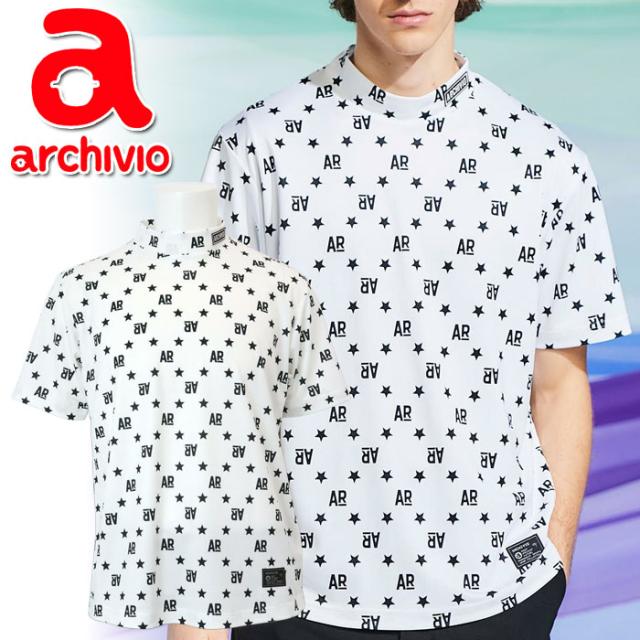 アルチビオ 春夏 ゴルフ UV総柄プリントプルオーバー 半袖 メンズ A469308