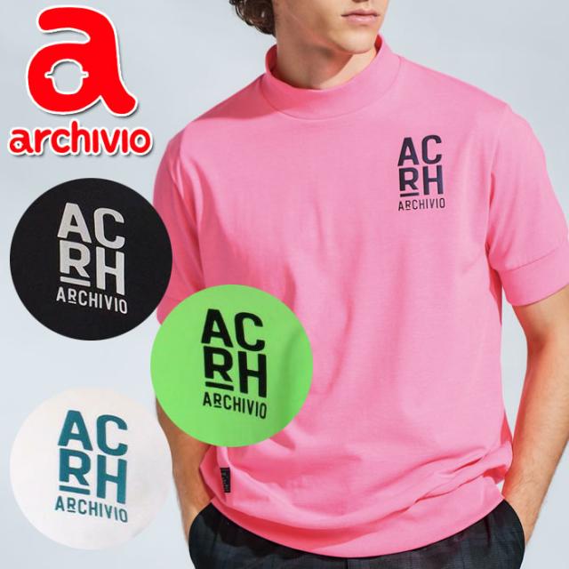 アルチビオ 春夏 ゴルフ 綿混ハイネックプルオーバー 半袖 メンズ A469402