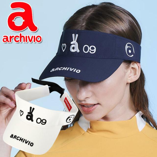 アルチビオ 秋冬 ゴルフ ウサロゴ刺繍サンバイザー レディース A510802