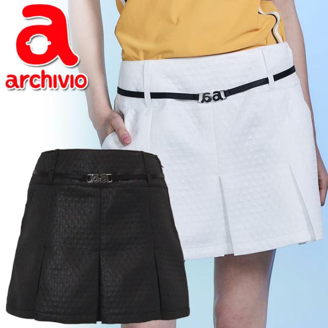 アルチビオ 秋冬 ゴルフ ボックスプリーツキルトスカート レディース A516807