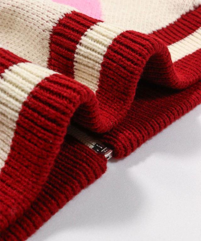 アルチビオ 秋冬 ゴルフ アーガイル柄ニットブルゾン ジャケット