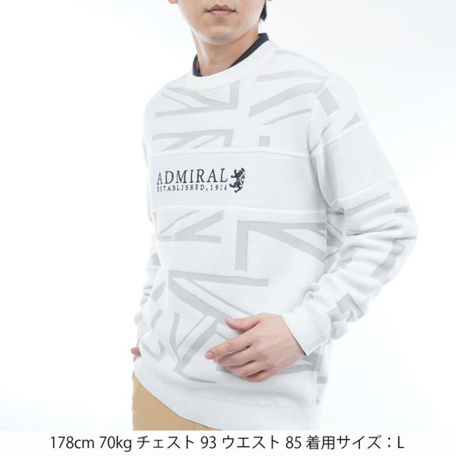 アドミラルゴルフ UJジャガード クルーネックセーター メンズ 2025秋冬 ゴルフウェア ADMA564_10