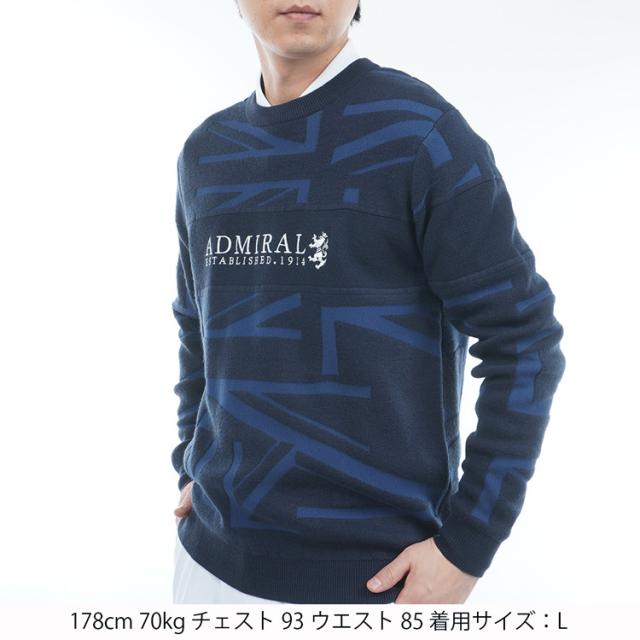 アドミラルゴルフ UJジャガード クルーネックセーター メンズ 2025秋冬 ゴルフウェア ADMA564_13