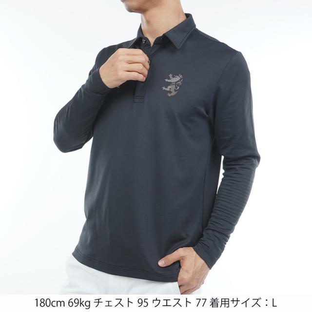 アドミラルゴルフ 速ポカ フラッグシャツ メンズ 2025秋冬 ゴルフウェア ADMA590_2