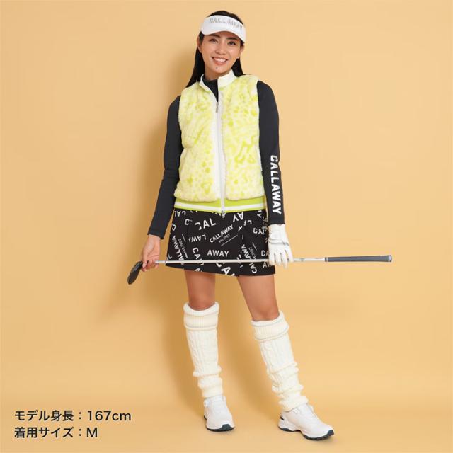 キャロウェイ レオパードプリントファーベスト レディース 秋冬 ゴルフ