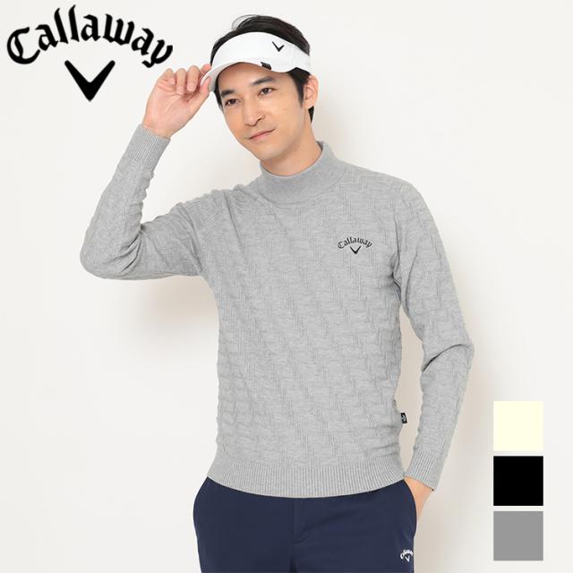キャロウェイ リンクス編み ハイネックニット メンズ 2025秋冬 ゴルフ
