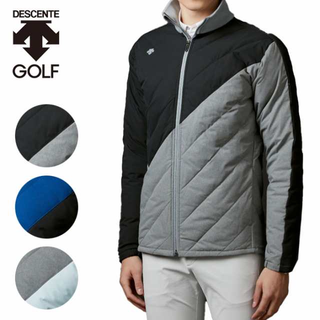 DESCENTE GOLF ミックスストレッチ切り替えグリーンダウンジャケット