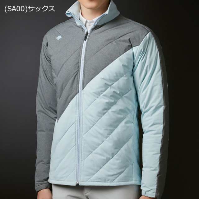 DESCENTE GOLF ミックスストレッチ切り替えグリーンダウンジャケット