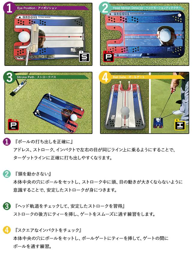 アイライン ゴルフ グルーヴ パティング ミラー ELG-GM18 EYELINE GOLF パッティング練習器_2