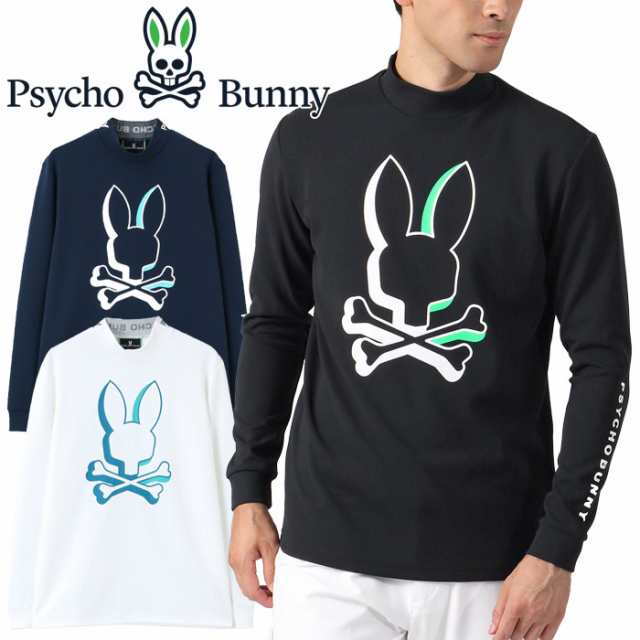 サイコバニーゴルフ NEON BUNNY モックネック ロングスリーブTシャツ