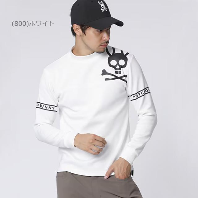 サイコバニー ラインスリーブロゴ モックネックＴシャツ メンズ 2025秋冬 ゴルフウェア GF640_10