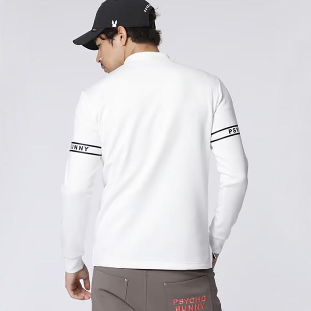 サイコバニー ラインスリーブロゴ モックネックＴシャツ メンズ 2025秋冬 ゴルフウェア GF640_11