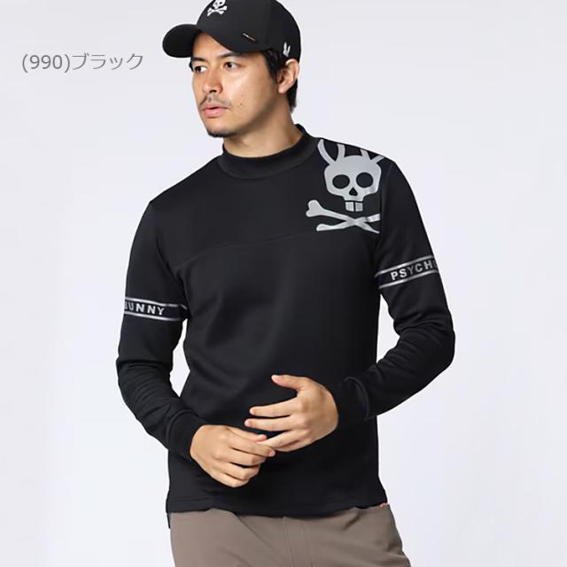 サイコバニー ラインスリーブロゴ モックネックＴシャツ メンズ 2025秋冬 ゴルフウェア GF640_12