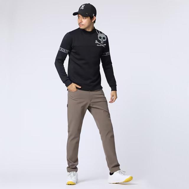 サイコバニー ラインスリーブロゴ モックネックＴシャツ メンズ 2025秋冬 ゴルフウェア GF640_3