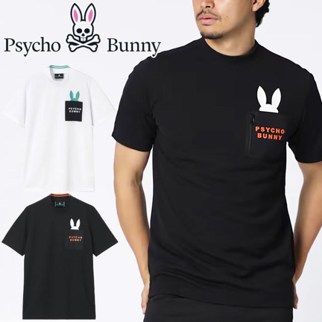 サイコバニー ポケットバニー モックネックTシャツ メンズ 2026春夏 ゴルフウェア GF713