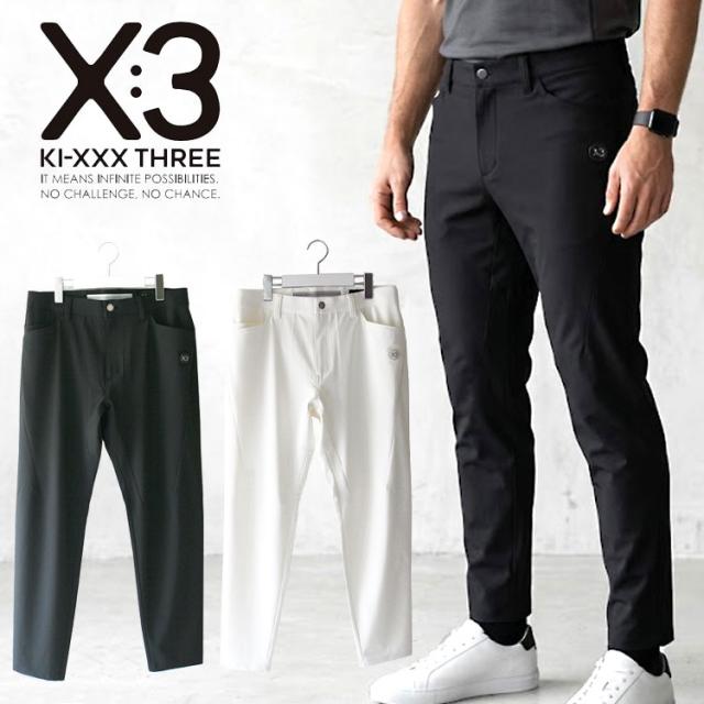 KI-XXX THREE クールストレッチ撥水ロングパンツ メンズ 2026春夏 ゴルフウェア KSGML01