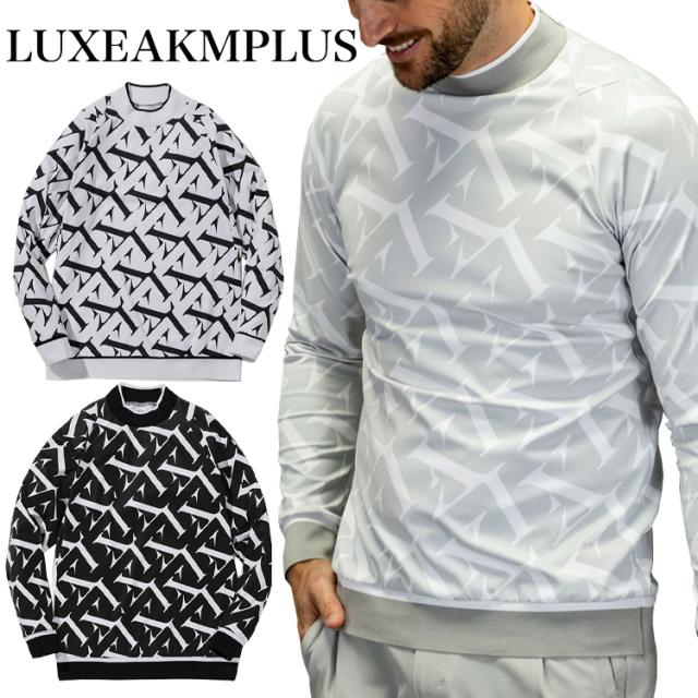 リュクスエイケイエムプラス ゴルフ 総柄ロングTシャツ メンズ 2025秋冬 ゴルフウェア LAT-25011