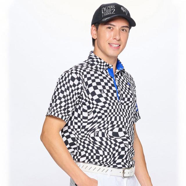 ルコックゴルフ VICHYチェック半袖シャツ メンズ 2025春夏