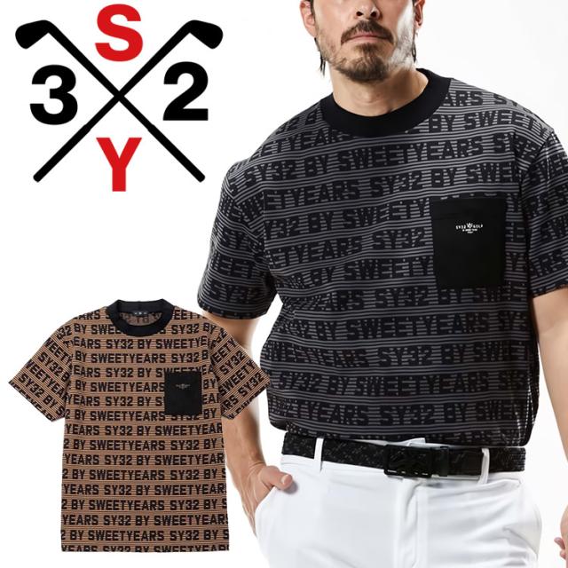 SY32 ゴルフウェア メンズモックネック SY32 ゴルフ モックネック